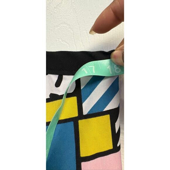 Multicolored color block patterned skirt - Picture 4 of 5